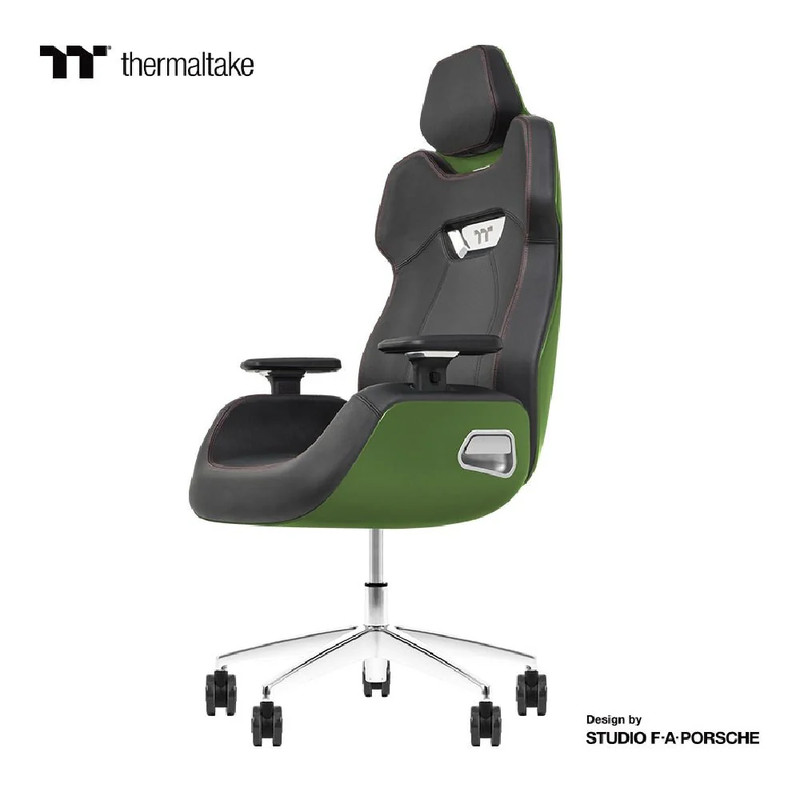 Thermaltake Argent E700 Real Leather Gaming Chair Design by Studio F. A. Porsche - Racing Green - كرسي